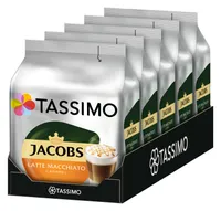 TASSIMO Jacobs Latte Macchiato Caramel 5er Pack T Discs Kapseln 5 x 8 Getränke