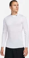 Nike Dri-Fit Fitness Mock-Neck Long-Sleeve Top White/Black L Thermokleidung