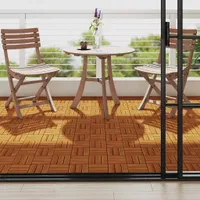 vidaXL 10 x obklad z agátového dreva 30 x 30 cm