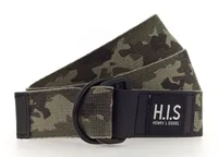 H.I.S Bandgürtel 35 mm Stoffgürtel mit Verschluss in schwarz 95