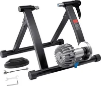 Stojak do trenażera rowerowego Mophrn, stacjonarny do rowerów 26"-29", płynne koło zamachowe redukujące hałas, przenośny do treningu kolarskiego w pomieszczeniach, z szybkozamykaczem i podnośnikiem przedniego koła