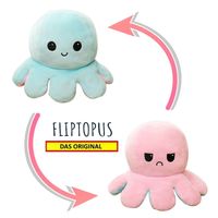 FLIPTOPUS Flip Octopus Doppelseitiger Oktopus Plüschtier Kuscheltier wenden