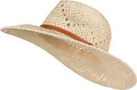 styleBREAKER Uni Panama Strohhut mit breitem Stoff Zierband, Sommerhut Einfarbig, Papierhut, Sonnenhut 04025044