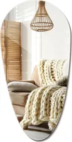 Spiegel Tropfenförmiger Einzigartiger Form – Hängespiegel Oval- Schlafzimmer Wohnzimmer – 50x100 cm