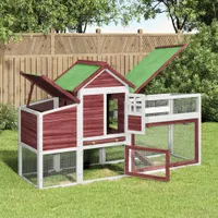 vidaXL Chicken Coop Mocha 186,5x58,5x113 cm borovicový masív