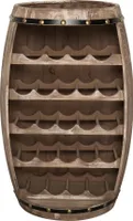 Authentisches Weinregal BODEGA 80cm natur Weinfass Shabby Pinie Tisch Shabby Chic Fass Stehtisch Bartisch Flaschenständer
