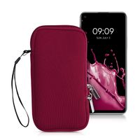 kwmobile Handytasche für Smartphones XL 6,7/6,8 Neopren Handy Hülle Neon Pink Handy Tasche 17,2 x 8,4 cm Innenmaße