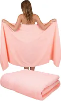 Betz 2 Stück Saunatücher 80 x 200 cm PALERMO 100% Baumwolle Badetuch Liegetuch Strandtuch   Farbe: apricot