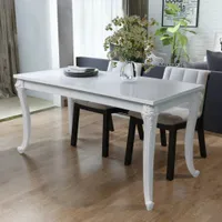 vidaXL Jídelní stůl 116 x 66 x 76 cm vysoký lesk bílý