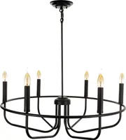 Kronleuchter Crafdeco - Schwarz Modernes Design Elegante Pendelleuchte für Wohnzimmer Esszimmerlampe Büro Stilvolles Hängeleuchte
