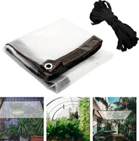 TolleTour Wasserdichte Transparente PVC Plane mit Ösen, wetterfeste Plane strapazierfähige Vordächer Faltbar,3 × 6M Regenschutz Abdeckplane für Gartenmöbel Pflanzen Gewächshaus