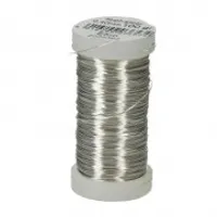Kupferdraht, versilbert, , 0,40 mm, 100 g /  90 m