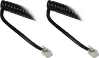 Telefonhörerkabel (Spiralkabel), schwarz, 2m, Good Connections®