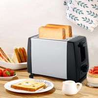 Toaster, 2 kurze Schlitze, für 2 Scheiben, 700W,  Edelstahl in Silber-Optik, Für verschieden große Brotscheiben