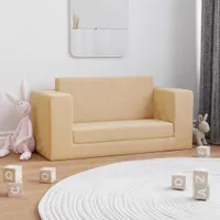Best Möbel Kinder-Schlafsofa 2-Sitzer Creme Weicher Plüsch - Kindersofas CHYDE2997203