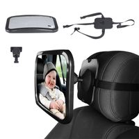 Baby Auto Spiegel ，Einstellbar， Auto Zurück Sitz ， Kinder Kleinkind Baby Sicherheit Monitor Zubehör，schwarz