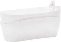 Plastia selbstbewässernde Pflanzgefäße Doppio - weiß 38 cm