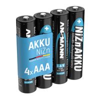 ANSMANN Micro AAA Akku Nickel-Zink 900mWh / 1,6V Akkubatterie 4er Pack