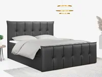 Boxspringbett, mit Fußteil, 2 Bettkästen - PREMIUM-11 - 160x200cm - Dunkelgrau - H3