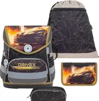 Belmil Compact ergonomisches Schulranzen-Set 4-teilig "Drivex" mit Brustgurt, Magnetverschluss