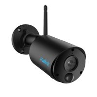 Reolink WLAN IP Überwachungskamera Aussen Kabellos Akku Argus Eco, 3MP HD, mit PIR-Bewegungsmelder, Cloud/SD Storage, 2,4GHz WiFi, IR-Nachtsicht, Zeitraffer, 2-Wege-Audio, Schwarz