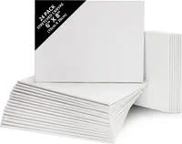 Belle Vous 24 Stk Leinwand zum Bemalen Set - 15 x 20 cm - Bespannte Leinwand Rahmen - Leinwand für Acrylfarben und Ölmalerei sowie zum Skizzieren und