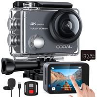 COOAU Action Cam 4K 20MP WiFi 30M Unterwasserkamera Wasserdicht Ultra HD Touchscreen Einstellbar Weitwinkel EIS Actioncam 2.4G Fernbedienung mit 32GB