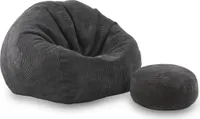 Kreslo Pouffe Sack Corduroy - Mäkké a pohodlné - Moderné - Farba: SZ90 Tmavosivá