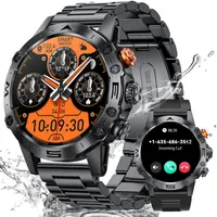 Smartwatch Herren in Militärqualität 1,53"mit Telefonfunktion Smartwatch，124 Bewegungsm,IP68，Pulsuhr,Schlafmonitor,Schrittzähler,Android/iOS，Geschenke