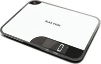 Salter 1064 Elektronische KÃ1/4chenwaage mit LCD-Infodisplay, Messbereich bis 5 kg, Glas-Wiegeschale, Zuwiegefunktion, Automatische Abschaltung