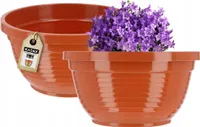 KADAX Schale aus Kunststoff, runde Blumenschale, wetterfester Pflanzkübel für Außen