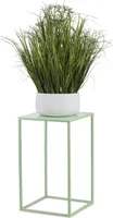 HowHomely Modern Pflanzenständer, Blumenhocker aus Metall Grün 40 cm Höhe - Blumenständer für das Haus