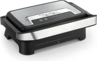 Tefal Inicio Compact GC270D10, Černá, Nerezová ocel, Obdélníkový, Rošt, 230 x 145 mm, 1 zóna/zón, Víko na pantech