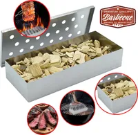 Edelstahl Räucherbox Smokerbox Räucherdose Holzkohle Gasgrill Grill Box BBQ