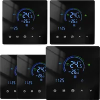 5X digitální pokojový termostat s LCD displejem , 3A termostat pro ohřev vody Nástěnný termostat Skryté podlahové vytápění Vnitřní teploměr, programovatelná aplikace Dálkové ovládání Pokojové termostaty