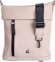 Prato Damen LM Joyce Reißverschlusstasche Umhängetasche ca. 5,2 Liter 25 x 26 x 8 cm (B x H x T) - S544-R-beige