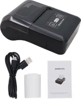 BISOFICE Prenosná mini 58 mm termálna tlačiareň 2 palcová bezdrôtová BT + USB tlačiareň účteniek s 57 mm tlačovým papierom kompatibilným s iOS Android Windows pre reštaurácie predaj maloobchodné malé podniky