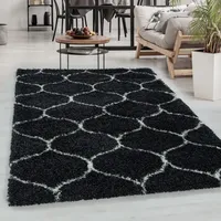 Carpetsale24 Hochflor Teppich Wohnzimmer Skandinavische Design Modern Teppich Shaggy Flauschig Weich Grösse 60x110 cm