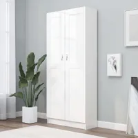Bücherschrank Weiß 82,5x30,5x185,5 cm Holzwerkstoff 802732