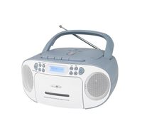 Reflexion RCR2260DAB weiß-blau / Boombox mit DAB+ & UKW Radio, Kassette, CD/MP3, USB und AUX-IN