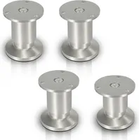 Jopassy 4X Möbelfüße Sofafuß Verstellbar Sockelfüße Gleitfuß Tischbeine Füße Tischfuß-Aluminium-200mm
