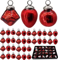 Weihnachtskugeln Glas 72er Set Christbaumkugeln Weihnachten Baumschmuck rot