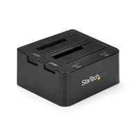 StarTech.com 2-fach USB 3.0 Festplatten Dockingstation mit UASP für 2,5/3,5 SSD / HDD - Serial-ATA USB Dual Bay Dockingstation - Speicher-Controller - 2.5", 3.5" (6.4 cm, 8.9 cm)