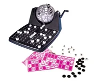 Noris - Bingo bubon vrátane žetónov, 90 loptičiek a 12 bingo kariet, akčná hra pre celú rodinu, pre deti od 6 rokov