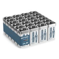 ANSMANN Alkaline longlife 9V Block Batterien (24 Stück) - ideal für Rauchmelder