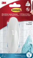 3M Command Bad-Designhaken Kunststoff Größe: L weiß Tragkraft: 2,2 kg