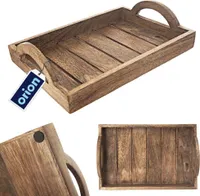 Orion Serviertablett Servierbrett aus Holz Holzbrett Holztablett MANGO 30,5x20,5 cm