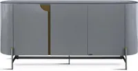 Příborník do jídelny šedý styl moderní designový nábytek dřevěná komoda