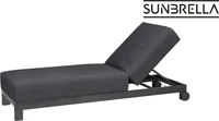 CLEMENTO Beziers Loungeliege Aluminium mit Rollen Sunbrella