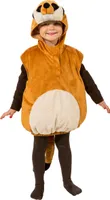 O5097-104 braun-beige Kinder Junge Mädchen Erdmännchen-Tier Weste mit Kapuze Gr.104